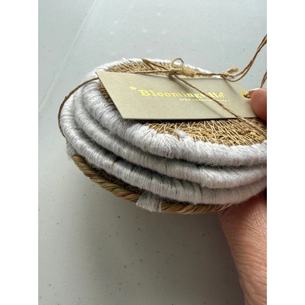 Woven Seagrass Coasters NEW Set of 4‎ Bloomingville Ever Changing Homes Neutral
